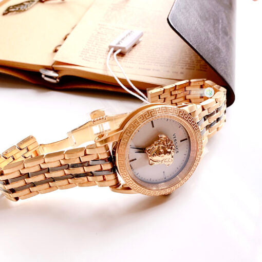 Versace Palazzo Empire White Dial Two Tone Steel Strap Watch for Men - VERD00418 Buy Now By Versace