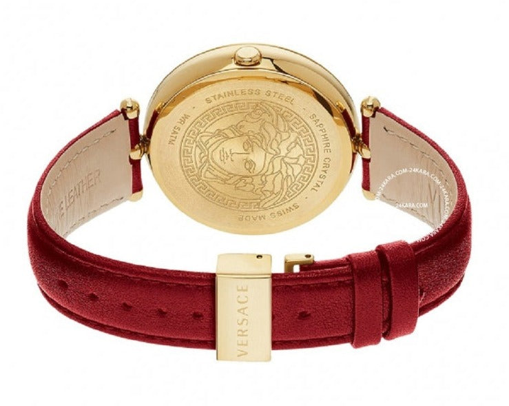 Versace Palazzo Empire Red Dial Red Leather Strap Watch for Women - VCO120017 Buy Now By Versace