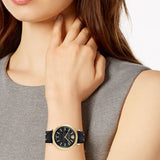 Versace V-Twist Black Dial Black Leather Strap Watch for Women - VELS00619 Buy Now By Versace