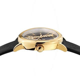 Versace Virtus Quartz Black Dial Black Leather Strap Watch for Women - VEHC00119 Buy Now By Versace