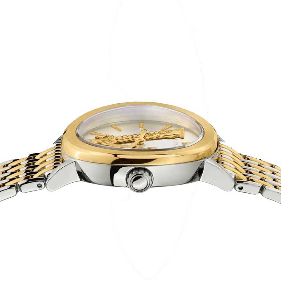 Versace Virtus Quartz White Dial Two Tone Steel Strap Watch for Women - VEHC00719 Buy Now By Versace
