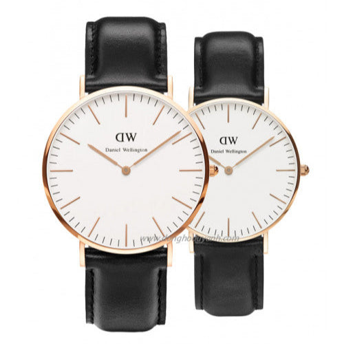 Daniel Wellington Classic Sheffield White Dial Black Leather Strap Watch For Men - DW00100007 Buy Now By Daniel Wellington