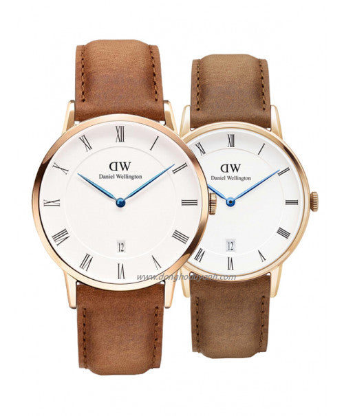 Daniel Wellington Dapper Durham White Dial Brown Leather Strap Watch For Men - DW00100115 Buy Now By Daniel Wellington