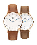 Daniel Wellington Dapper Durham White Dial Brown Leather Strap Watch For Men - DW00100115 Buy Now By Daniel Wellington