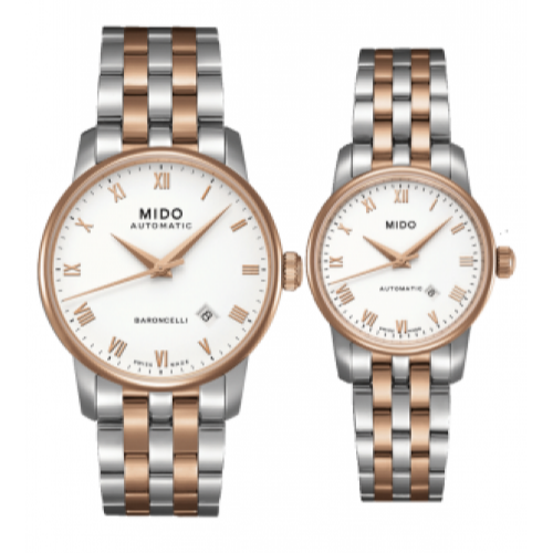 Mido Baroncelli Automatic White Dial Two Tone Steel Strap Watch For Women - M8600.9.N6.1 Buy Now By Mido