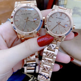 Burberry The City Rose Gold Dial Rose Gold Steel Strap Watch for Women - BU9039 Buy Now By Burberry