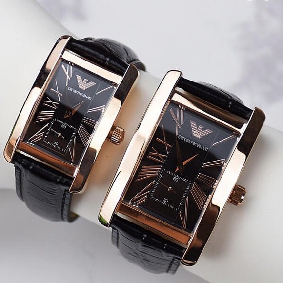 Emporio Armani Classic Black Dial Black Leather Strap Watch For Women - AR0169 Buy Now By Emporio Armani