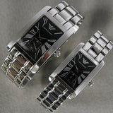 Emporio Armani Classic Black Dial Silver Stainless Steel Watch For Women - AR0157