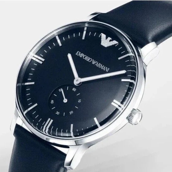 Emporio Armani Analog Quartz Blue Dial Blue Leather Strap Watch For Men - AR1647 Buy Now By Emporio Armani