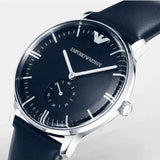 Emporio Armani Analog Quartz Blue Dial Blue Leather Strap Watch For Men - AR1647 Buy Now By Emporio Armani