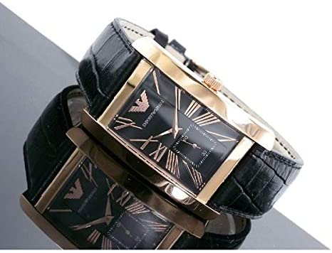 Emporio Armani Classic Black Dial Black Leather Strap Watch For Men - AR0168 Buy Now By Emporio Armani