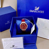 Swarovski Passage Chrono Red Dial Red Leather Strap Watch for Women - 5580345 Buy Now By Swarovski