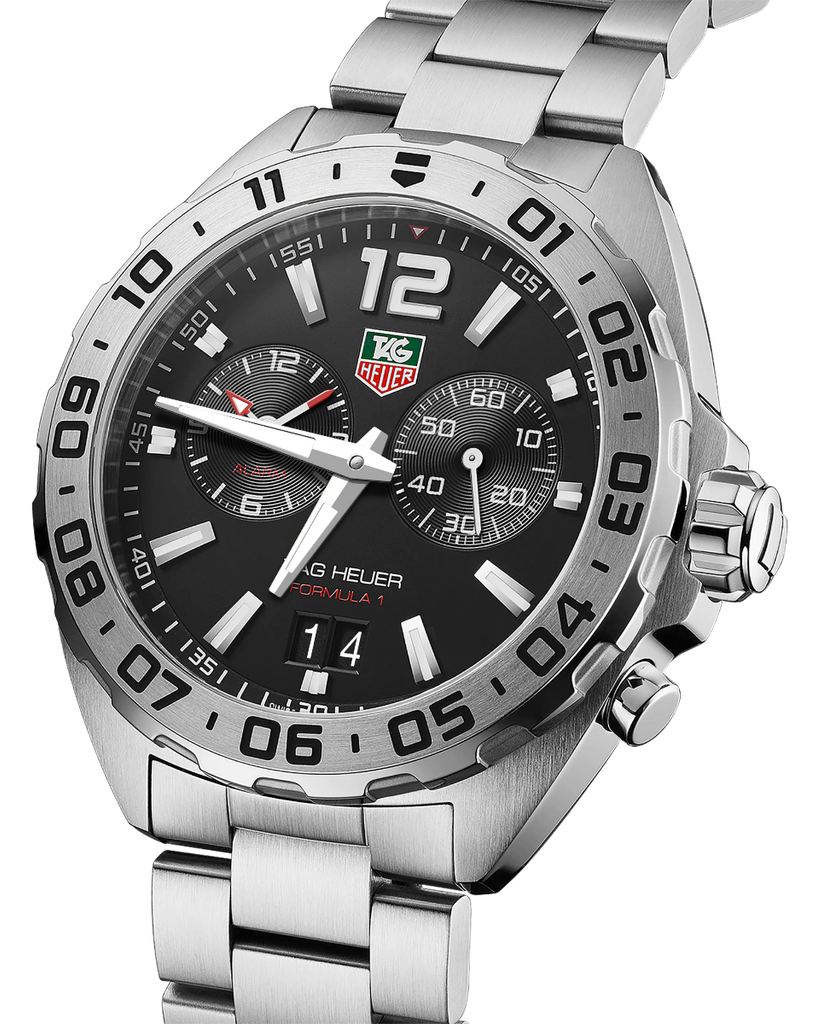 Tag Heuer Formula 1 Black Dial Silver Steel Strap Watch for Men - WAZ111A.BA0875 Buy Now By Tag Heuer