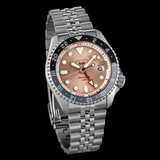 Seiko 5 Sports GMT Thong Sia Limited Edition Brown Dial Silver Steel Strap Watch for Men - SSK043K1 Buy Now By Seiko