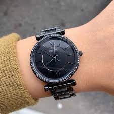 Fossil Carlie Black Dial Black Steel Strap Watch for Women - ES4488 Buy Now By Fossil
