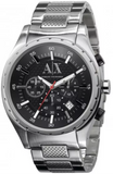 Armani Exchange Miami Chronograph Black Dial Silver Steel Strap Watch For Men - AX1057 Buy Now By Armani Exchange