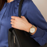 Michael Kors Ritz White Dial Two Tone Steel Strap Watch for Women - MK6474 Buy Now By Michael Kors