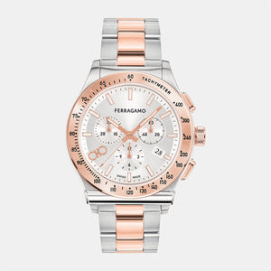 Salvatore Ferragamo 1927 Chrono Silver Dial Two Tone Steel Strap Watch for Men - SFKZ00623 Buy Now By Salvatore Ferragamo