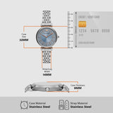 Emporio Armani Gianni T-Bar Quartz Blue Dial Silver Steel Strap Watch For Women - AR11594 Buy Now By Emporio Armani