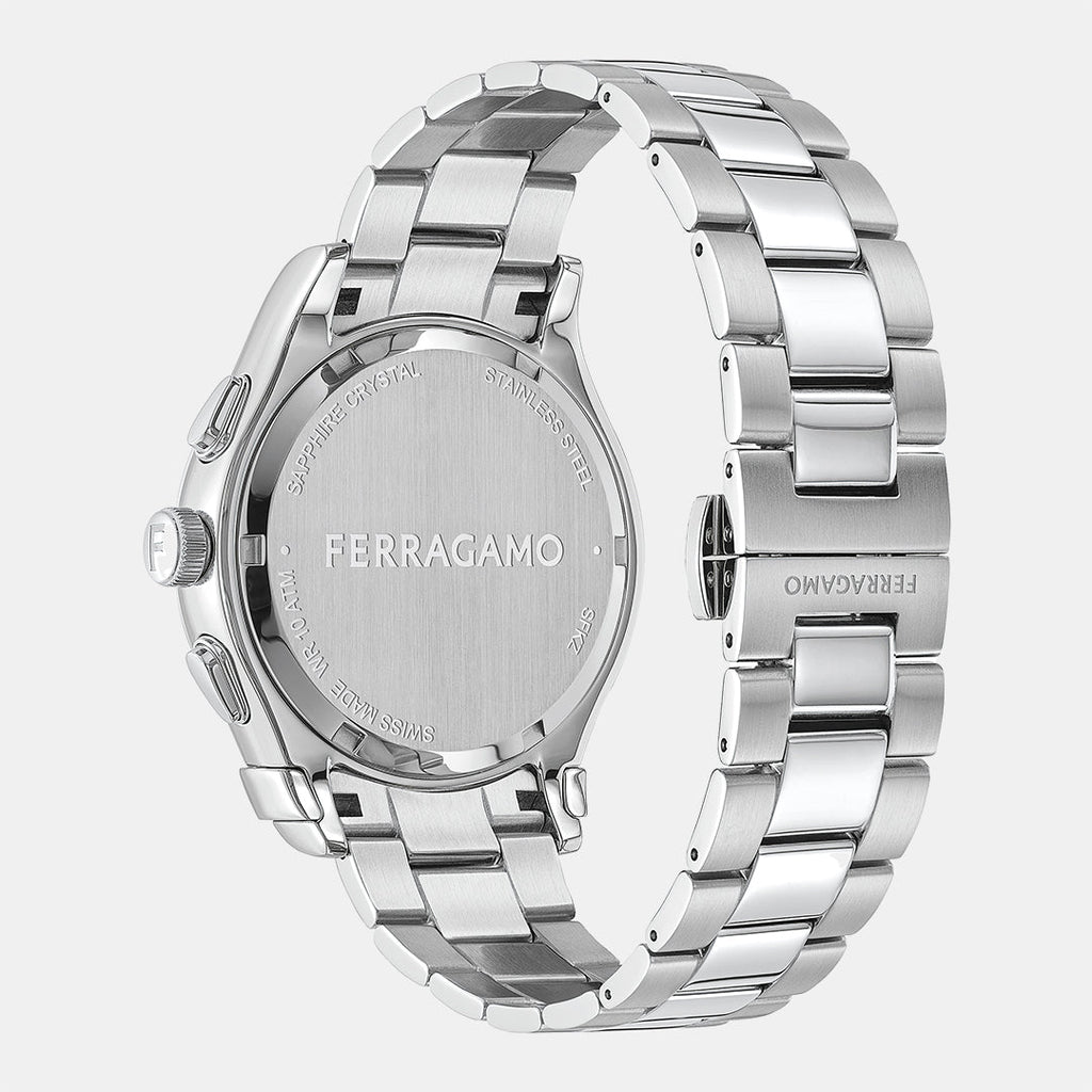 Salvatore Ferragamo Sapphire Chrono Blue Dial Silver Steel Strap Watch for Men - SFME01123 Buy Now By Salvatore Ferragamo