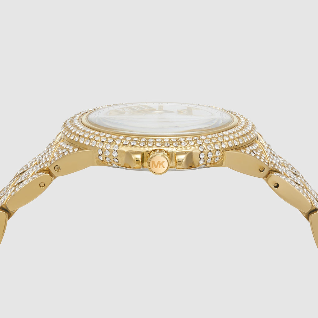 Michael Kors Camille Three-Hand Crystals White Dial Gold Steel Strap Watch for Women - MK4800 Buy Now By Michael Kors