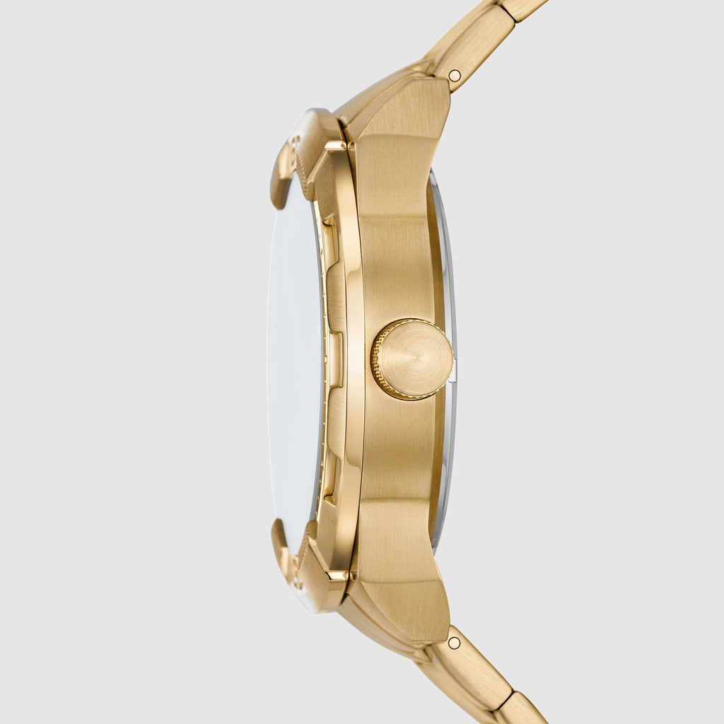 Fossil Bronson Automatic Skeleton Black Dial Gold Steel Strap Watch for Men - ME3257 Buy Now By Fossil