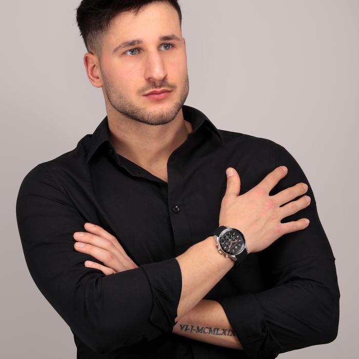 Maserati SFIDA 44mm Black Silicon Chronograph Watch For Men - R8871640002 Buy Now By Maserati