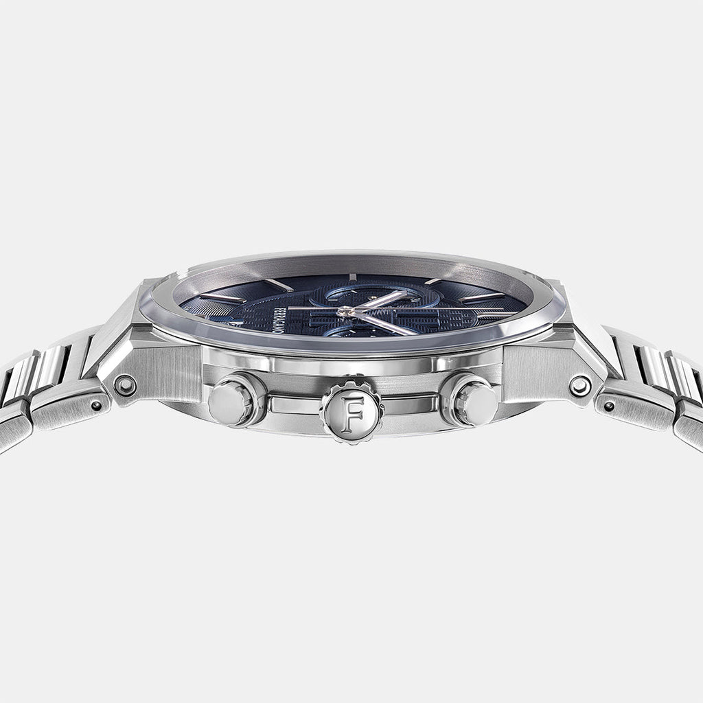 Salvatore Ferragamo Sapphire Chrono Blue Dial Silver Steel Strap Watch for Men - SFME01123 Buy Now By Salvatore Ferragamo