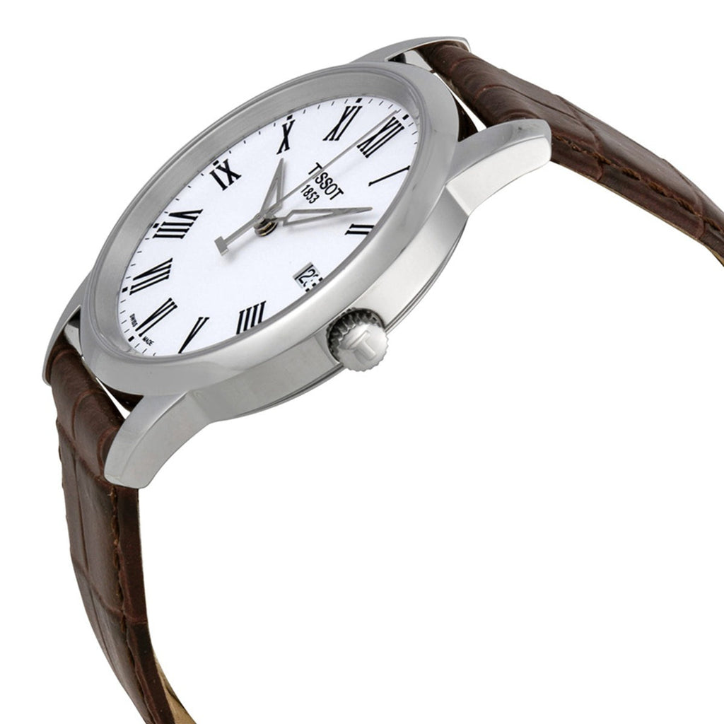 Tissot T Classic Dream White Dial Brown Leather Strap Watch for Men - T033.410.16.013.01 Buy Now By Tissot
