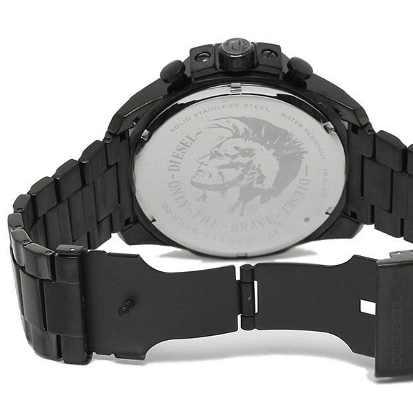 Diesel Mega Chief Chronograph Black Dial Black Steel Strap Watch For Men - DZ4355 Buy Now By Diesel
