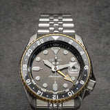 Seiko 5 Sports GMT US Special Edition Automatic Grey Dial Silver Steel Strap Watch For Men - SSK021K1 Buy Now By Seiko