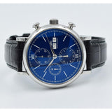 IWC Portofino Chronograph Blue Dial Black Leather Strap Watch for Men - IW391023 Buy Now By IWC