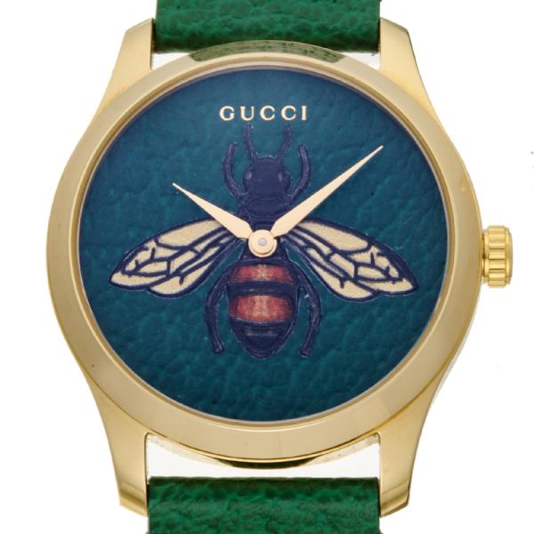 Gucci G Timeless Bee Green Dial Green Leather Strap Watch For Women - YA1264065 Buy Now By Gucci