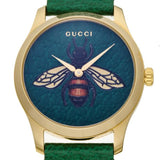 Gucci G Timeless Bee Green Dial Green Leather Strap Watch For Women - YA1264065 Buy Now By Gucci