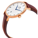 Daniel Wellington Dapper St Mawes White Dial Brown Leather Strap Watch For Men - DW00100083 Buy Now By Daniel Wellington