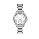 Michael Kors Sage Three-Hand White Dial Silver Steel Strap Watch for Women - MK4807 Buy Now By Michael Kors