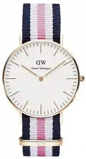 Daniel Wellington Classic South Hampton White Dial Two Tone Nylon Strap Watch For Women - DW00100034 Buy Now By Daniel Wellington