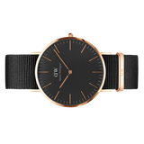 Daniel Wellington Classic Cornwall Black Dial Black Nylon Strap Watch For Women - DW00100148 Buy Now By Daniel Wellington