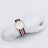 Daniel Wellington Classic Canterbury White Dial Two Tone Nylon Strap Watch For Men - DW00100002 Buy Now By Daniel Wellington