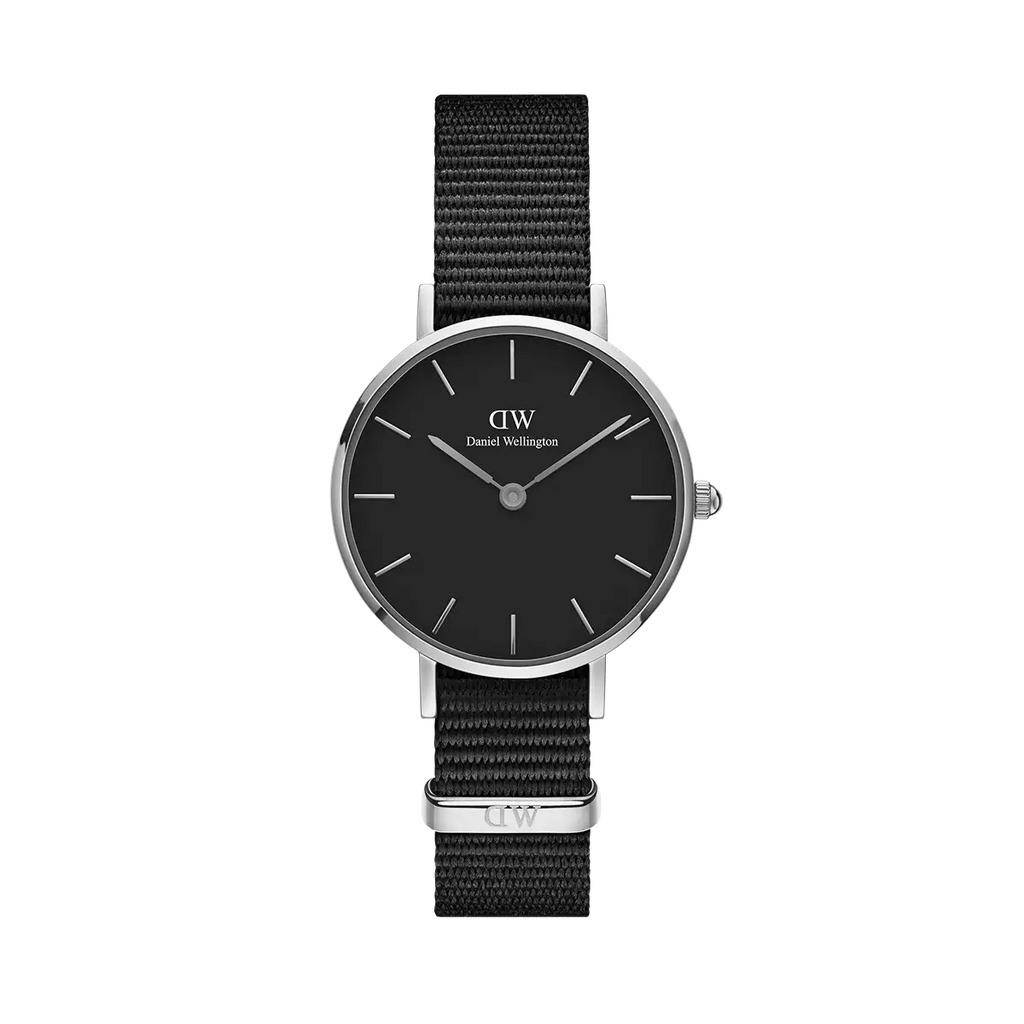 Daniel Wellington Petite Cornwall Black Dial Black Nylon Strap Watch For Women - DW00100248 Buy Now By Daniel Wellington