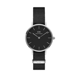 Daniel Wellington Petite Cornwall Black Dial Black Nylon Strap Watch For Women - DW00100248 Buy Now By Daniel Wellington