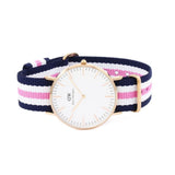 Daniel Wellington Classic South Hampton White Dial Two Tone Nylon Strap Watch For Women - DW00100034 Buy Now By Daniel Wellington