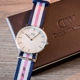 Daniel Wellington Classic Southampton White Dial Three Tone Nylon Strap Watch For Women - DW00100050 Buy Now By Daniel Wellington
