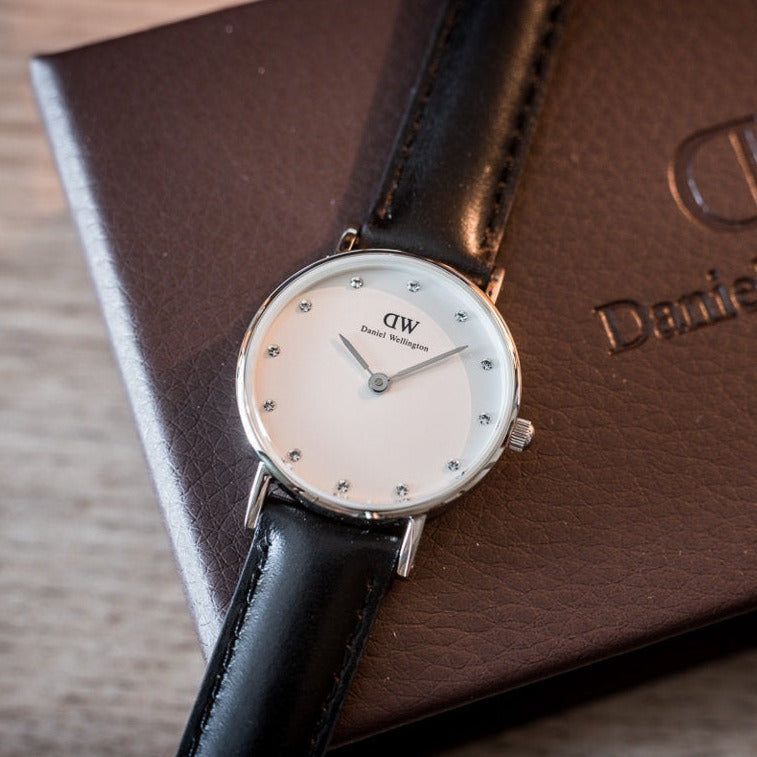 Daniel Wellington Classy Sheffield White Dial Black Leather Strap Watch For Women - DW00100068 Buy Now By Daniel Wellington