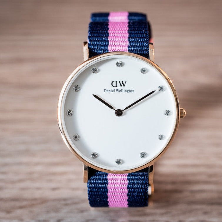 Daniel Wellington Classy Winchester White Dial Two Tone NATO Strap Watch For Women - DW00100077 Buy Now By Daniel Wellington