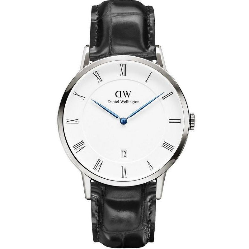 Daniel Wellington Dapper Reading White Dial Black Leather Strap Watch For Men - DW00100108 Buy Now By Daniel Wellington