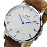 Daniel Wellington Dapper Durham Analog White Dial Brown Leather Strap Watch For Women - DW00100114 Buy Now By Daniel Wellington
