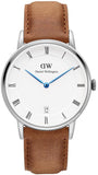 Daniel Wellington Dapper Durham Analog White Dial Brown Leather Strap Watch For Women - DW00100114 Buy Now By Daniel Wellington