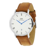 Daniel Wellington Dapper Durham White Dial Brown Leather Strap Watch For Men - DW00100116 Buy Now By Daniel Wellington