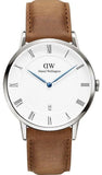 Daniel Wellington Dapper Durham White Dial Brown Leather Strap Watch For Men - DW00100116 Buy Now By Daniel Wellington